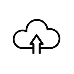 cloud computing. Upload icon. data system storage service concept. Line design style. vector template design