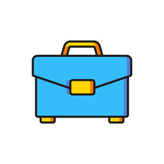 Color Briefcase icon isolated on white background. Business case sign. Business portfolio. Flat filled outline style with shadow. Vector