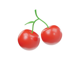 Cherry fruit icon 3d