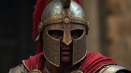 Super Realistic Image of Ancient Carthaginian Warrior Helmet in Detail