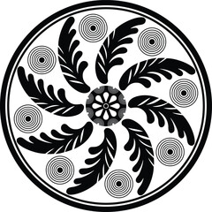 A Design That Is Black And White With A Design That Says Mandalas