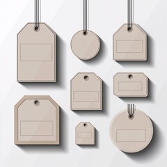 Design a Set of Vector-Style Empty Price Tags and dBanners