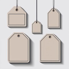 Design a Set of Vector-Style Empty Price Tags and dBanners