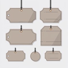 Design a Set of Vector-Style Empty Price Tags and dBanners