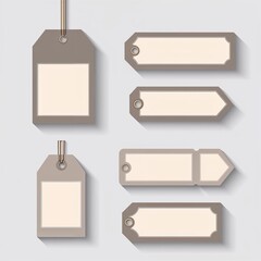 Design a Set of Vector-Style Empty Price Tags and dBanners