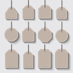 Design a Set of Vector-Style Empty Price Tags and dBanners