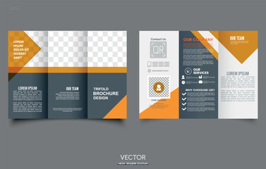 Expertly crafted Trifold Brochure. Stylish tri-fold brochure template featuring modern design elements for marketing. Perfect for any business