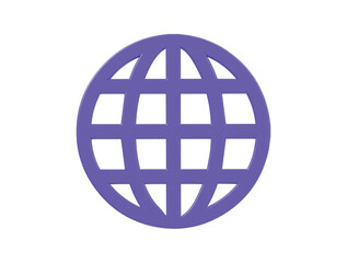 Internet icon 3d render