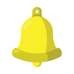 bell concept illustration in golden yellow color, notif symbol. vector illustration