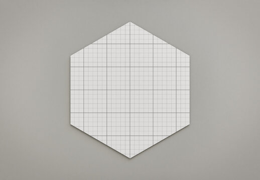 Hexagonal Page Brochure Flyer Cover Mockup