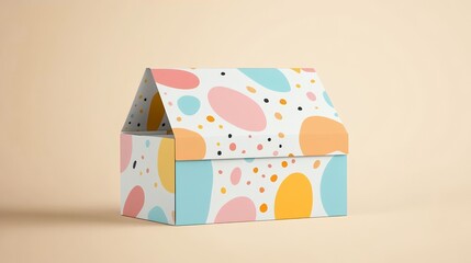 Abstract Gift Box Mockup