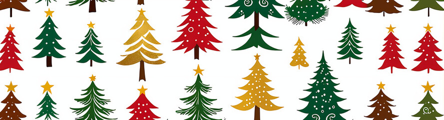 Obraz premium christmas trees collection