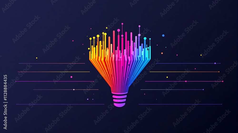 Poster big data technology concept with digital funnel for data collection analysis and transformation into