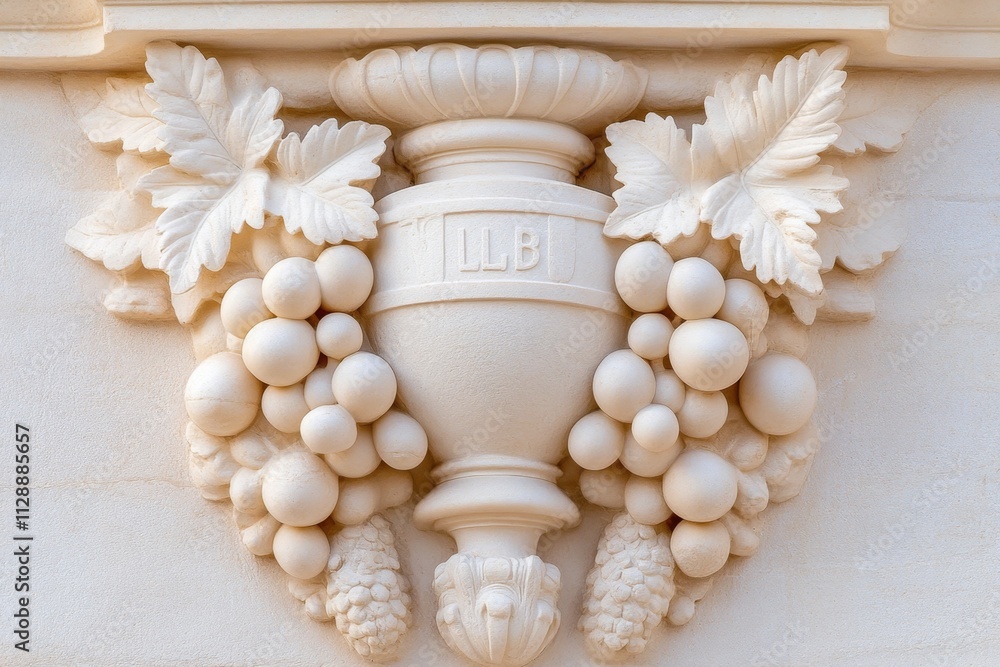Poster a hyper-realistic close-up of the carvings on the library of celsus facade, showing every intricate 