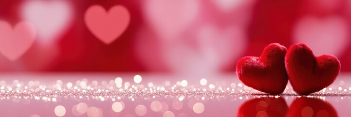 Obraz premium glittering bokeh background valentine's day concept