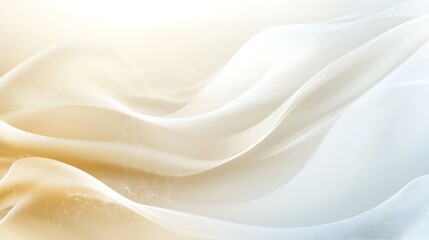 Obraz premium Abstract Beige and White Wave Design