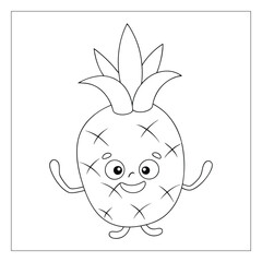 Adorable Fruit Line Drawing for Kids Creative Activities