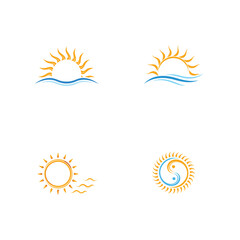 A minimalist logo blending fire’s flames with the flow of water in a seamless design on white background 