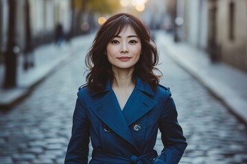 A Japanese woman, 45, wearing an athleisure outfit, jogging confidently in a park, fresh morning light, sporty and elegant, ultra-realistic photo 3