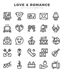 Love & Romance icon pack for your website. mobile. presentation. and logo design.