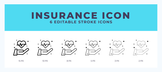 Insurance line icon. High quality icon symbol for web design. App