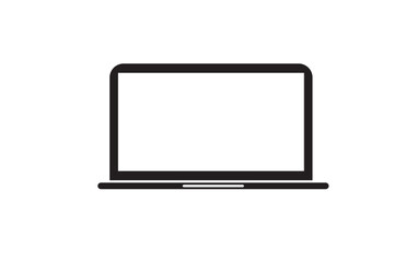 Laptop icon vector isolated on white background. Laptop vector icon