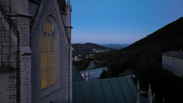 CASTEL PETROSO SEEN FROM ABOVE ILLUMINATED, JUST BEFORE DARKNESS 7