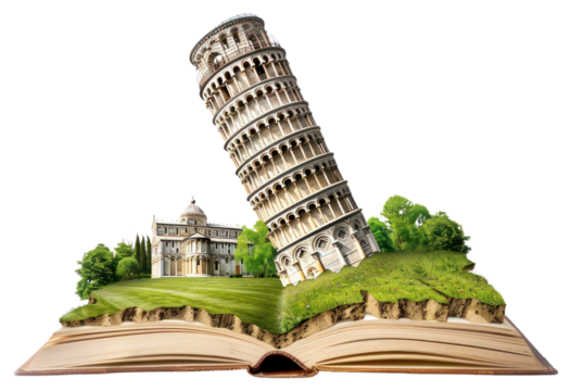 PNG Leaning Tower of Pisa landmark tower leaning.