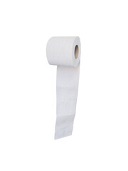 Tissue paper or toilet paper in roll, transparent background