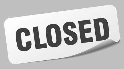 CLOSED STICKER