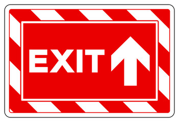 Exit Arrow Up Symbol Sign, Vector Illustration, Isolate On White Background Label. EPS10