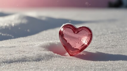 Fototapeta premium Valentines Day web banner featuring heart