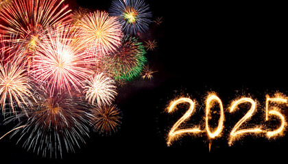 Feuerwerk und 2025