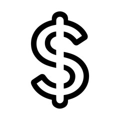 Usd dollar icon. Dollar sign logo. Us dollar sign icon vector illustration design on white background.