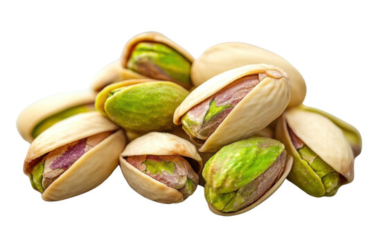 Pistachio nuts. Isolated on a white background.