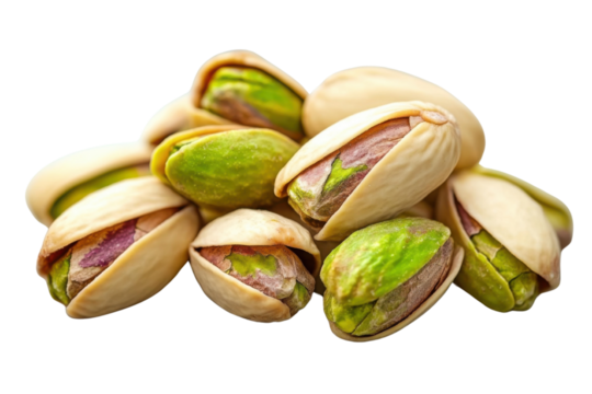 Pistachio nuts. Isolated on a white background.