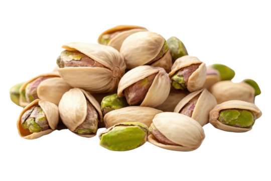 Pistachio nuts. Isolated on a white background.