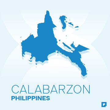 Calabarzon vector map, Vector map of Calabarzon, editable eps, AI files, Vector illustration of Calabarzon vector map