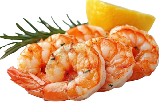 Shrimps. Prawns isolated on a White Background. Seafood