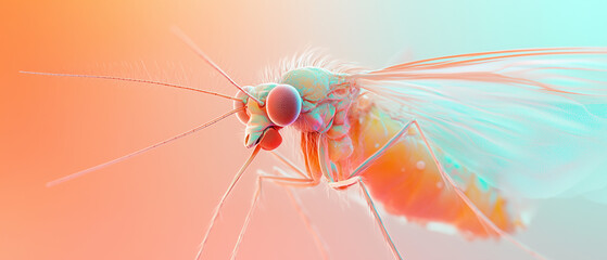 Pastel Mosquito Closeup.