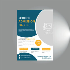 school admission flyer design template