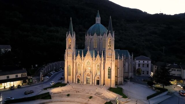 CASTEL PETROSO SEEN FROM ABOVE ILLUMINATED, JUST BEFORE DARKNESS 6