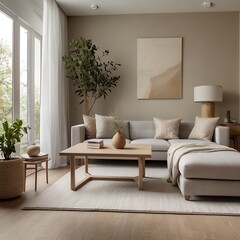 Modern living room with sofa