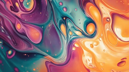 Liquid abstracts swirling in vibrant motion