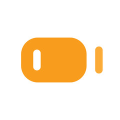 Pixelated Orange Bomb with White Center, 8-bit Style