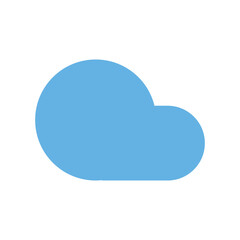 Pixelated Light Blue Cloud on a Gray Background