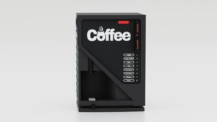 ealistic 3D coffee machine model in various colors, perfect for product mockups, branding, and advertising. This modern espresso maker design adds style to kitchen decor and promotional visuals with v