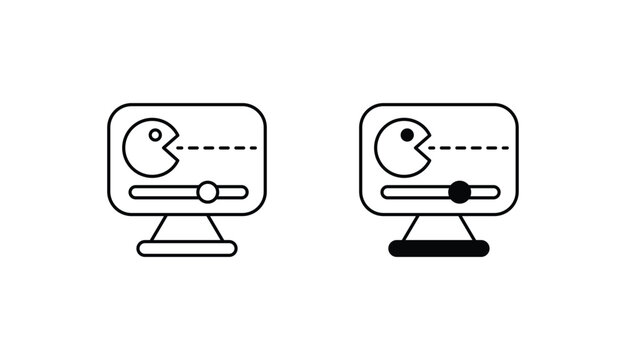 Motion graphic icon design with white background stock illustration