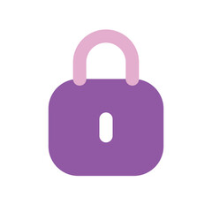Pixelated Purple Padlock: Digital Security Icon Representation