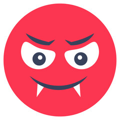 A colored design icon of vampire emoji